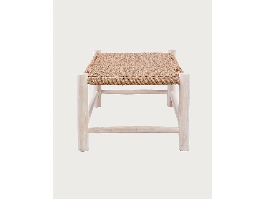 Jaya - Table basse Branche de teck et corde