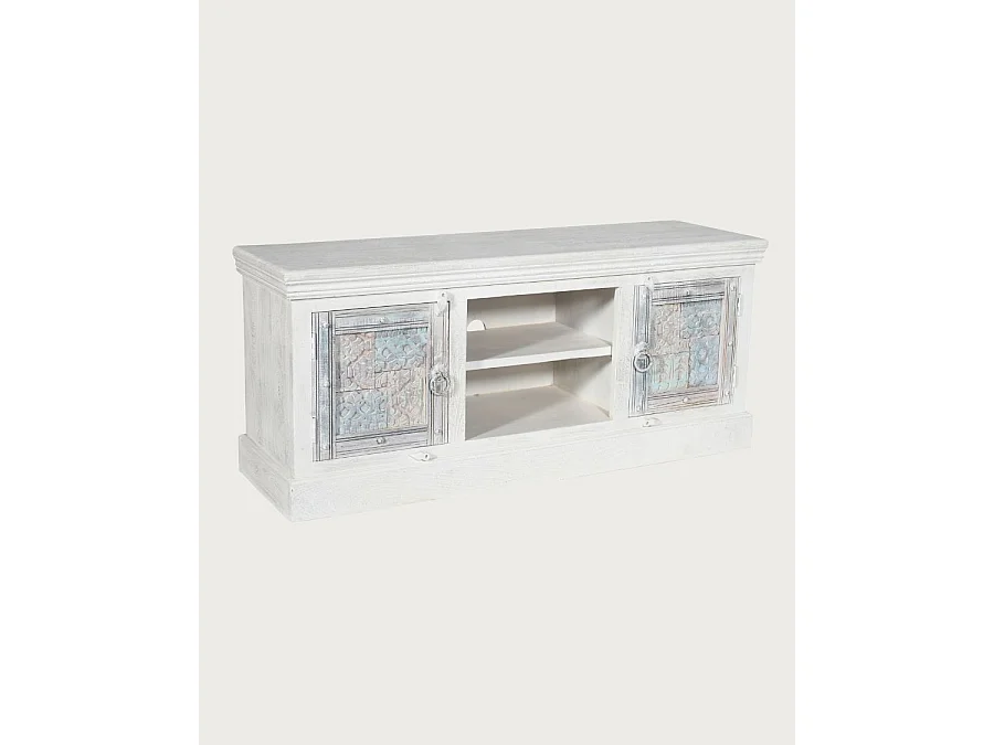 Viva - Meuble TV en bois sculpté 150 cm