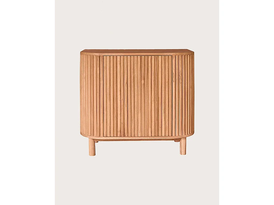 Orma - Mobiletto da bagno piccolo in legno di teak con 1 anta