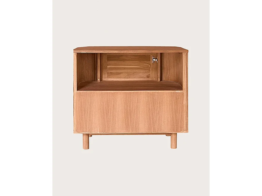 Orma - Mobiletto da bagno piccolo in legno di teak con 1 anta