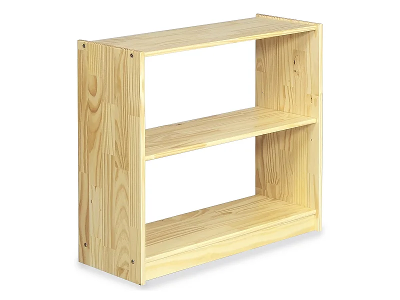 Etagère REGALE rangement sur pied ou étagère murale avec 3 tablettes, en pin massif vernis naturel