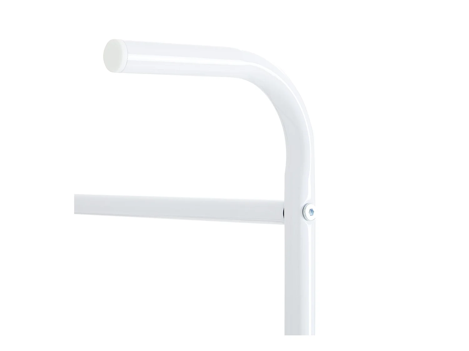 Echelle MORBIO porte-serviette échelle de décoration avec 6 barreaux, en métal laqué blanc