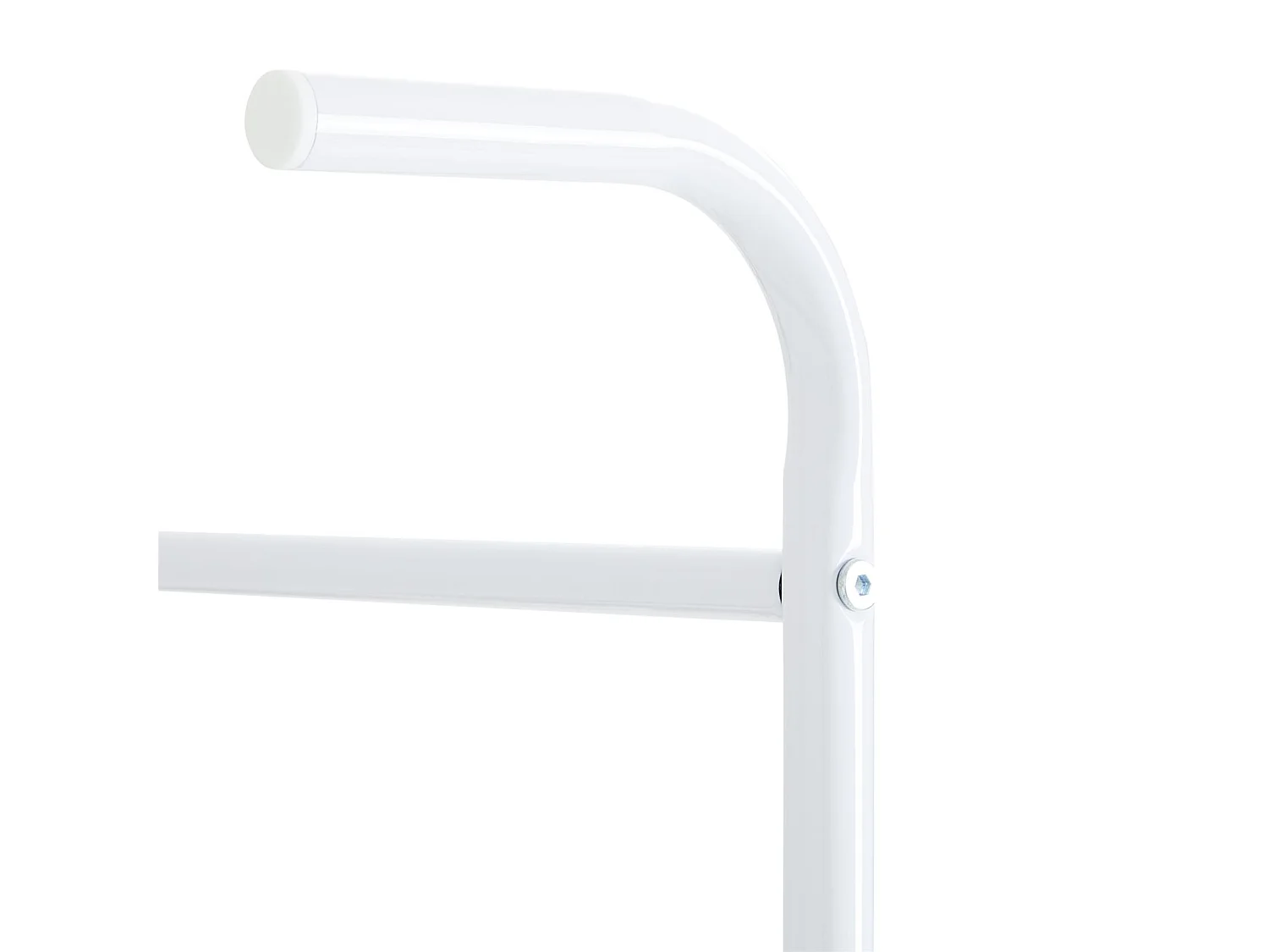 Echelle MORBIO porte-serviette échelle de décoration avec 6 barreaux, en métal laqué blanc