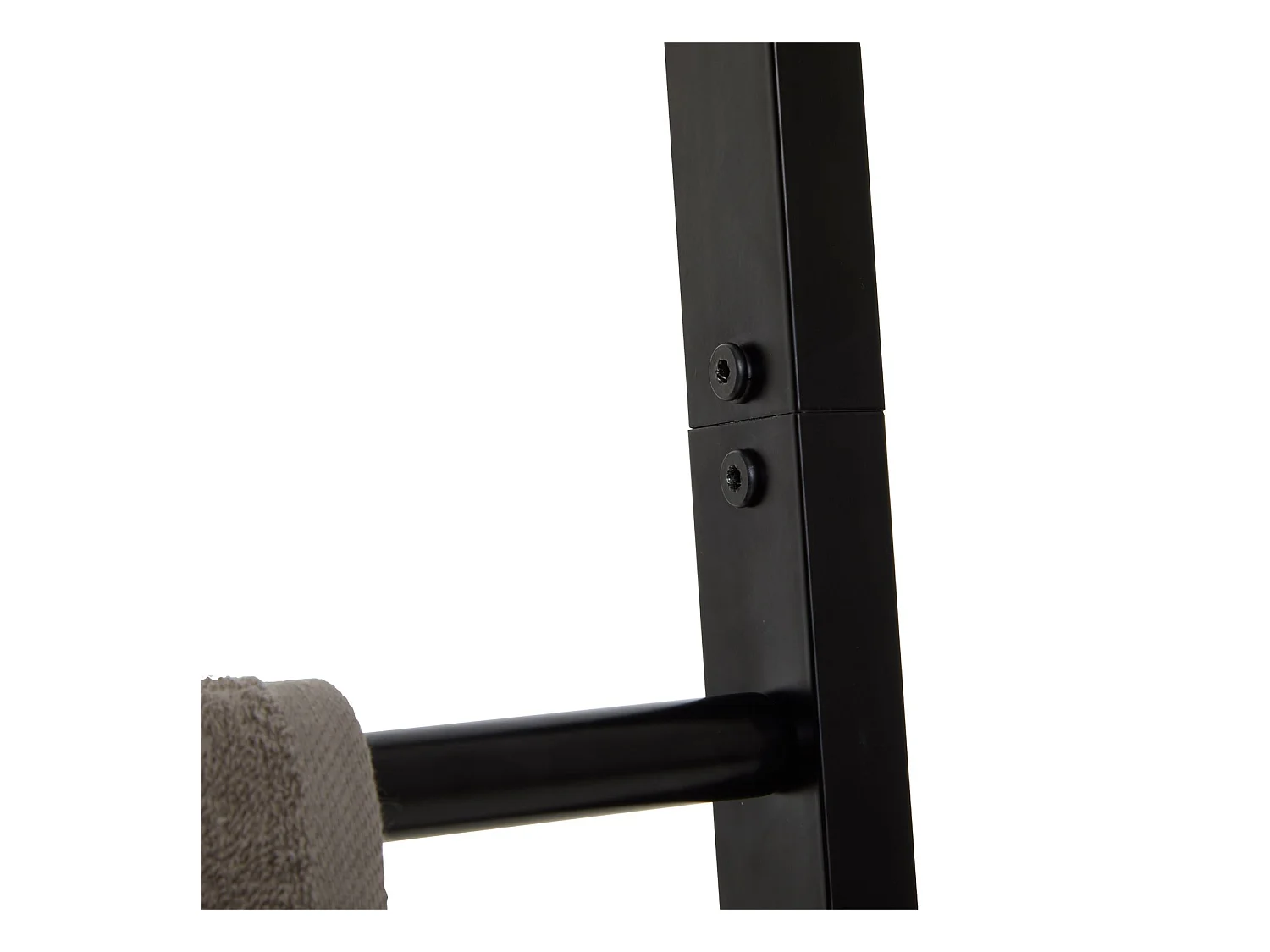 Echelle BERTOLA porte-serviette avec 4 barreaux, en métal laqué noir