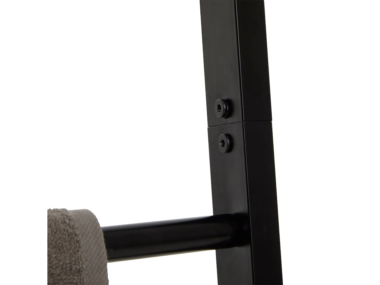 Echelle BERTOLA porte-serviette avec 4 barreaux, en métal laqué noir