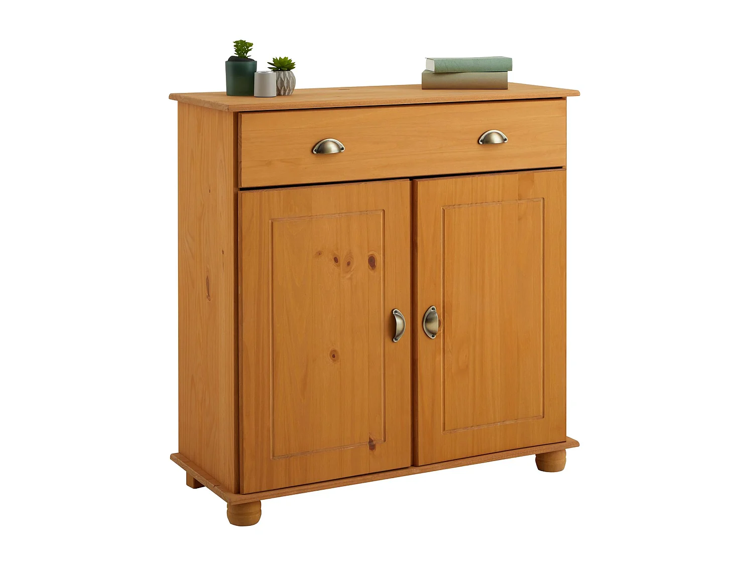 Buffet salle à manger COLMAR L 90 cm en bois massif finition laquée 1 tiroir 2 portes meuble rangement