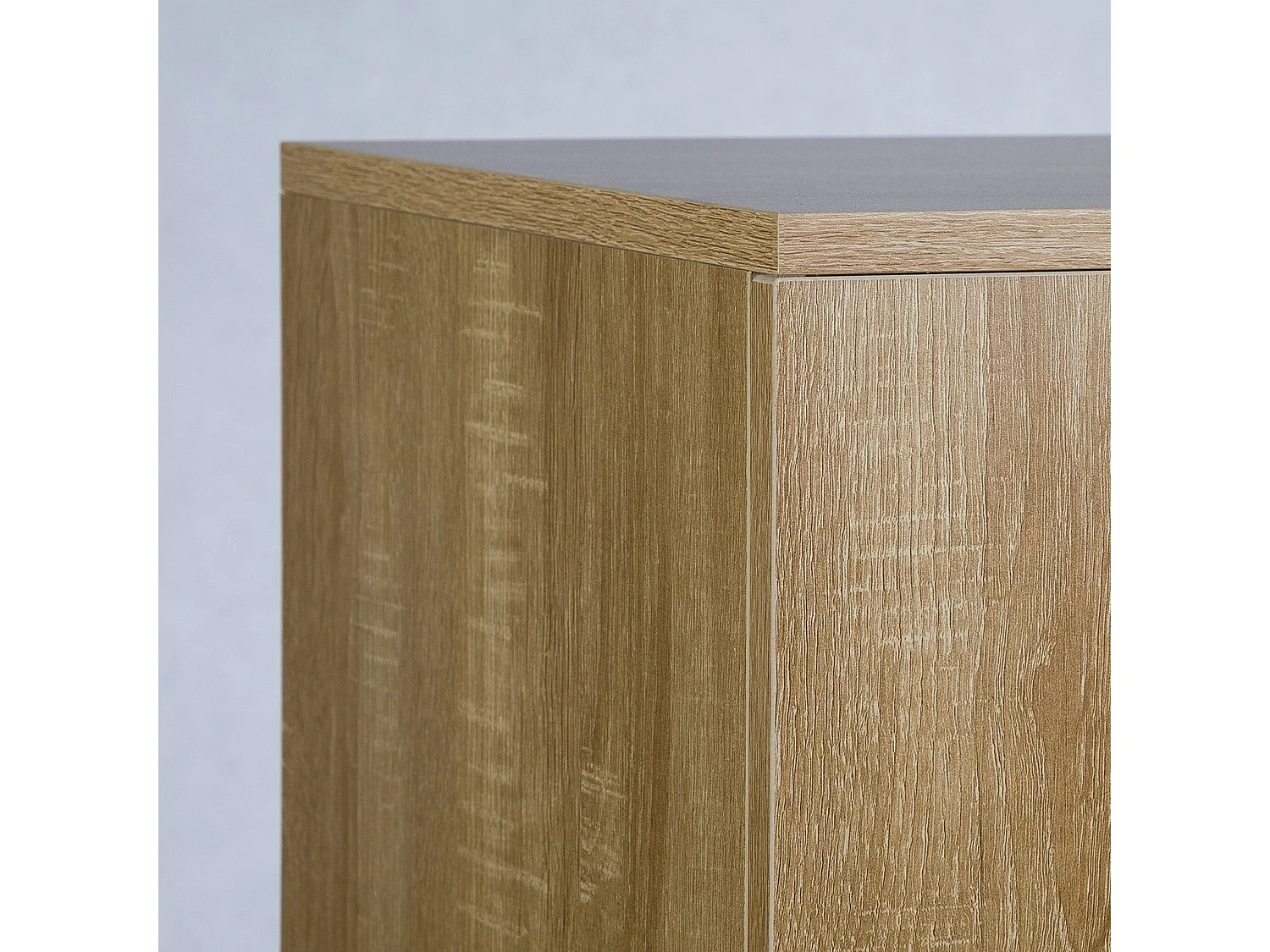 Buffet salle à manger CHICAGO L 91 cm en bois coloris chêne sonoma avec 4 tiroirs et 1 porte, meuble rangement