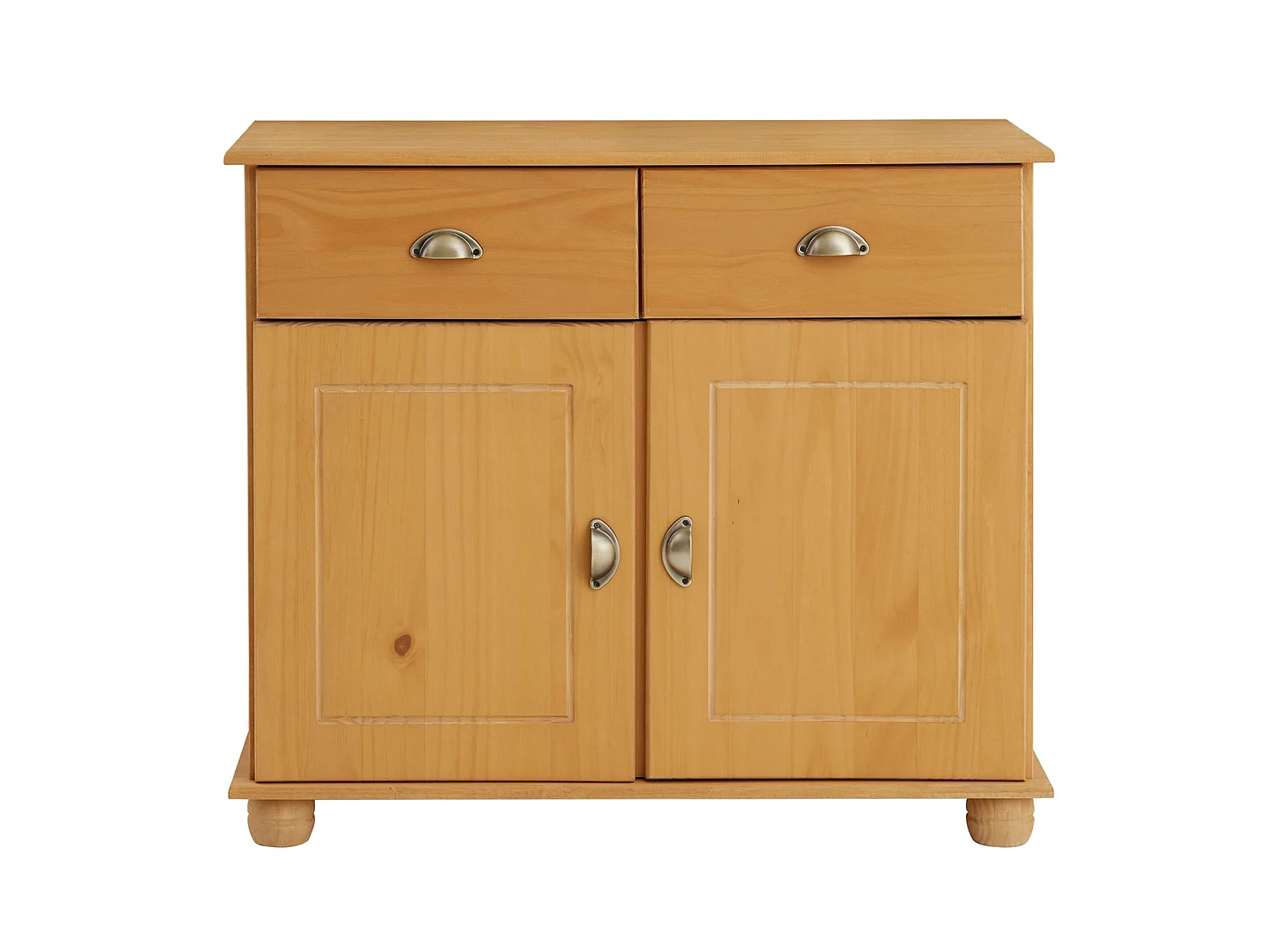 Buffet salle à manger COLMAR en bois L 94 cm coloris teinté laqué avec 2 portes battantes et 2 tiroirs spacieux
