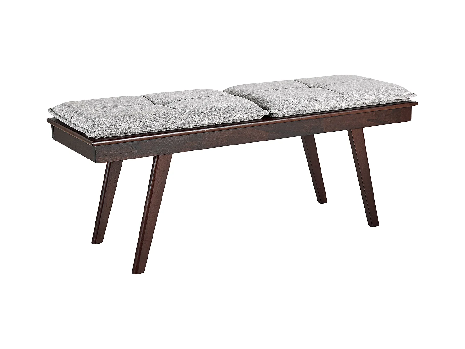 Bank EXTON Stoff Dunkelbraun / Grau