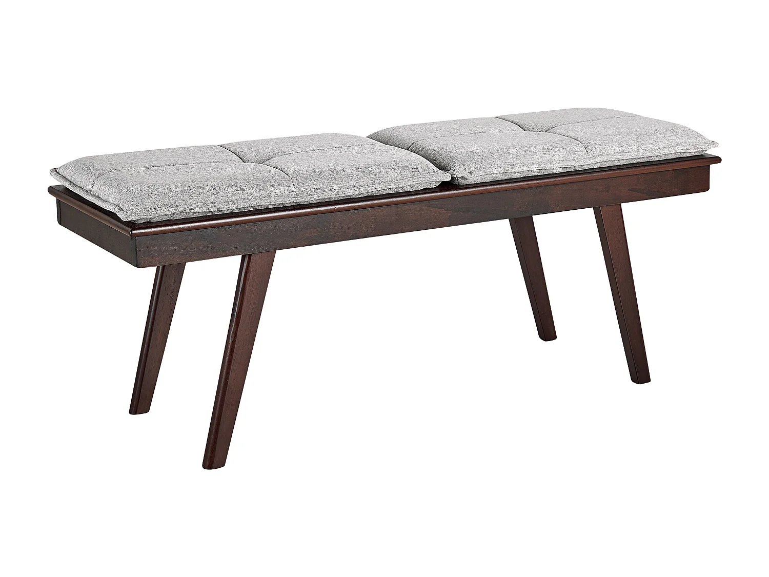 Banc EXTON Tissu Marron foncé/gris