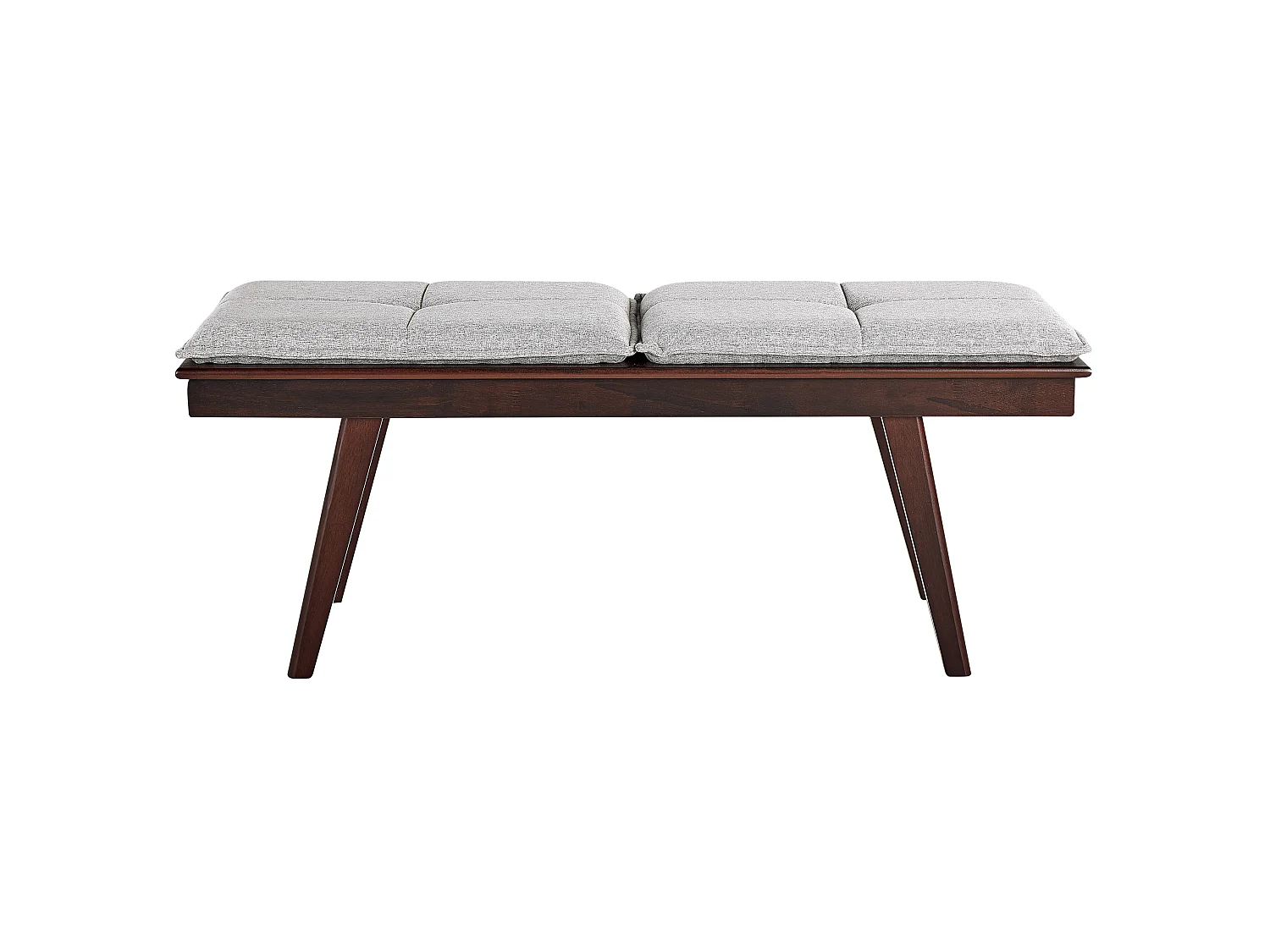 Upholstered Bench EXTON Fabric Dark Brown/ Grey