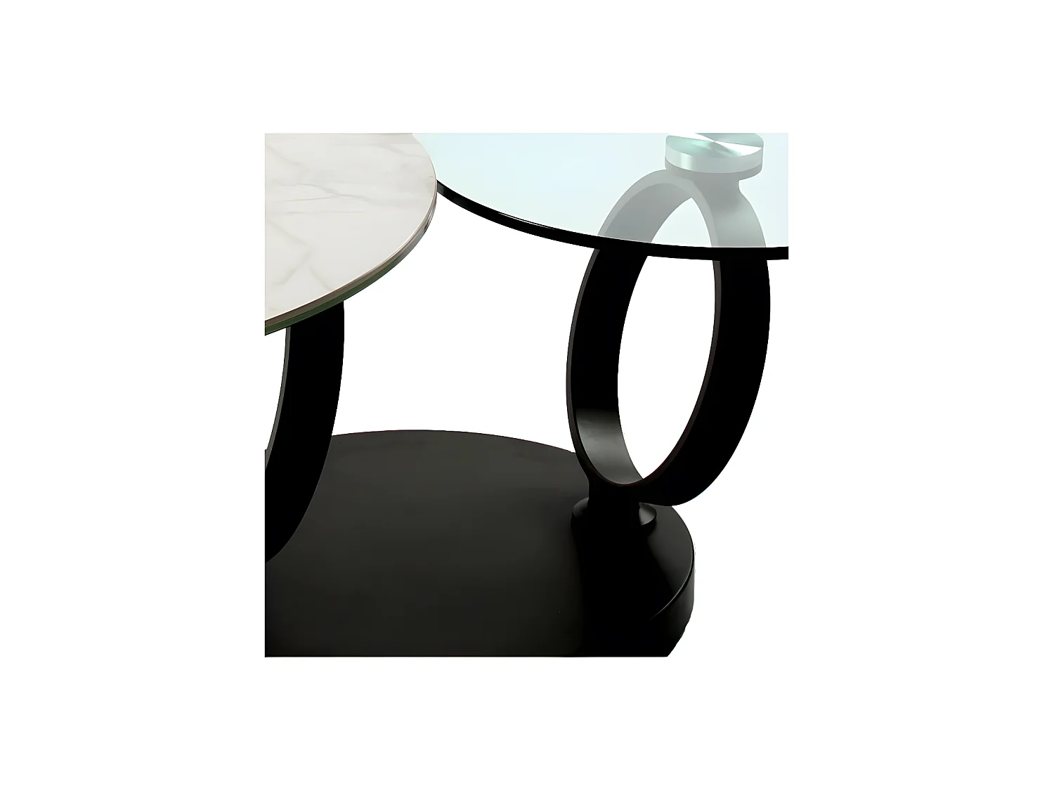 Table basse articulée Métal/Verre/Céramique - VERRO