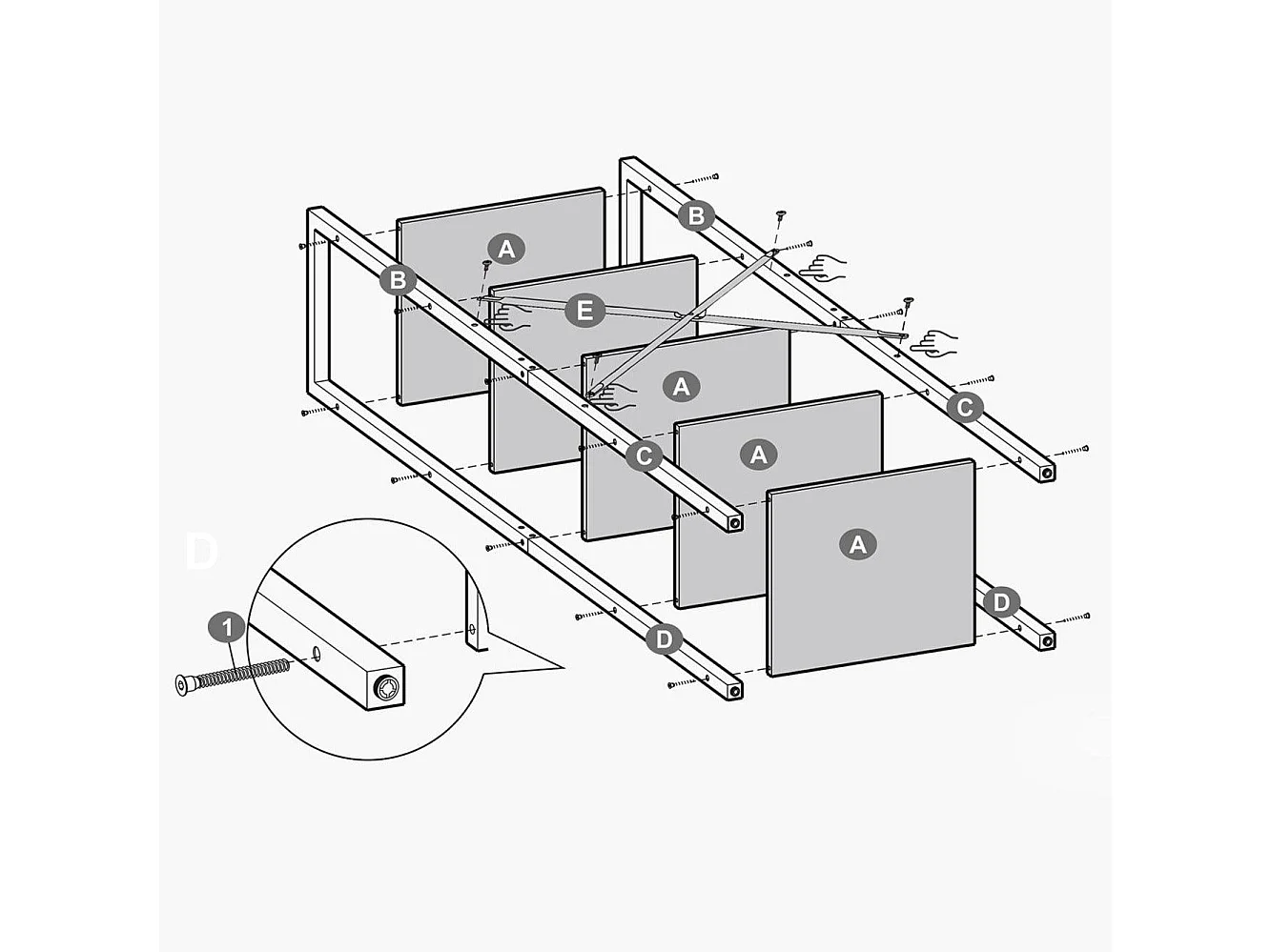 Estantería librería de 5 niveles con estructura de acero para salón oficina entrada estilo industrial marrón 153 cm rústico y negro 12_0002794