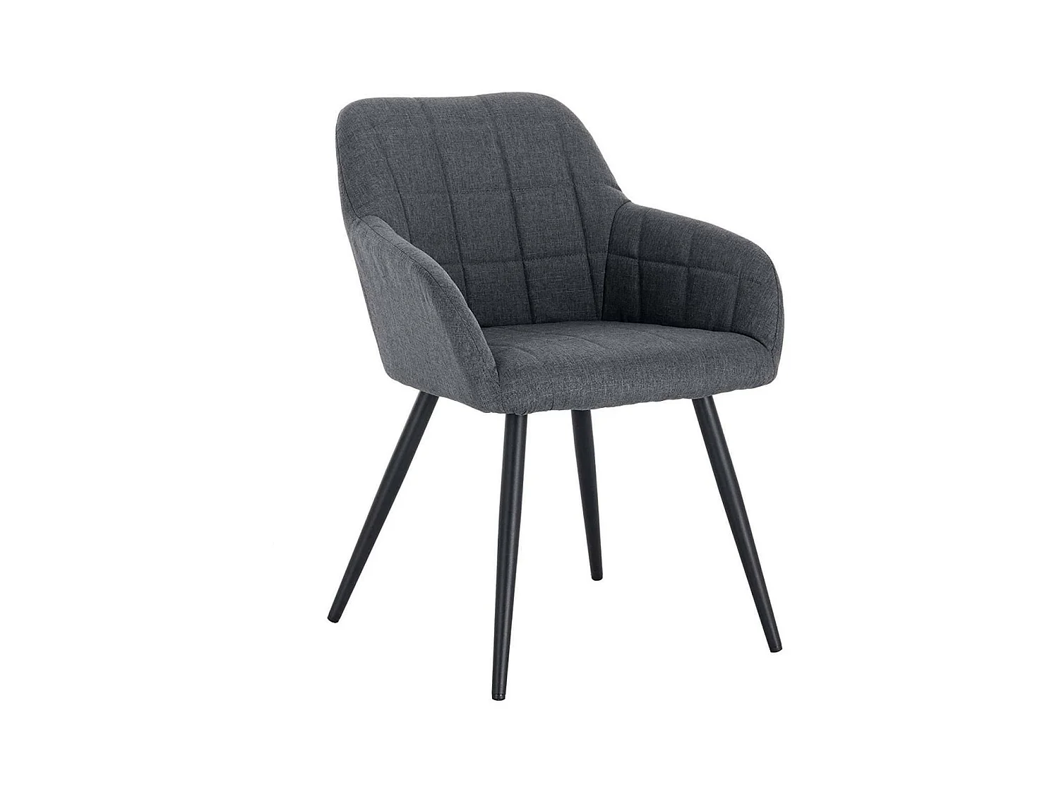 Chaise de salle à manger en lin gris foncé 19_0000414