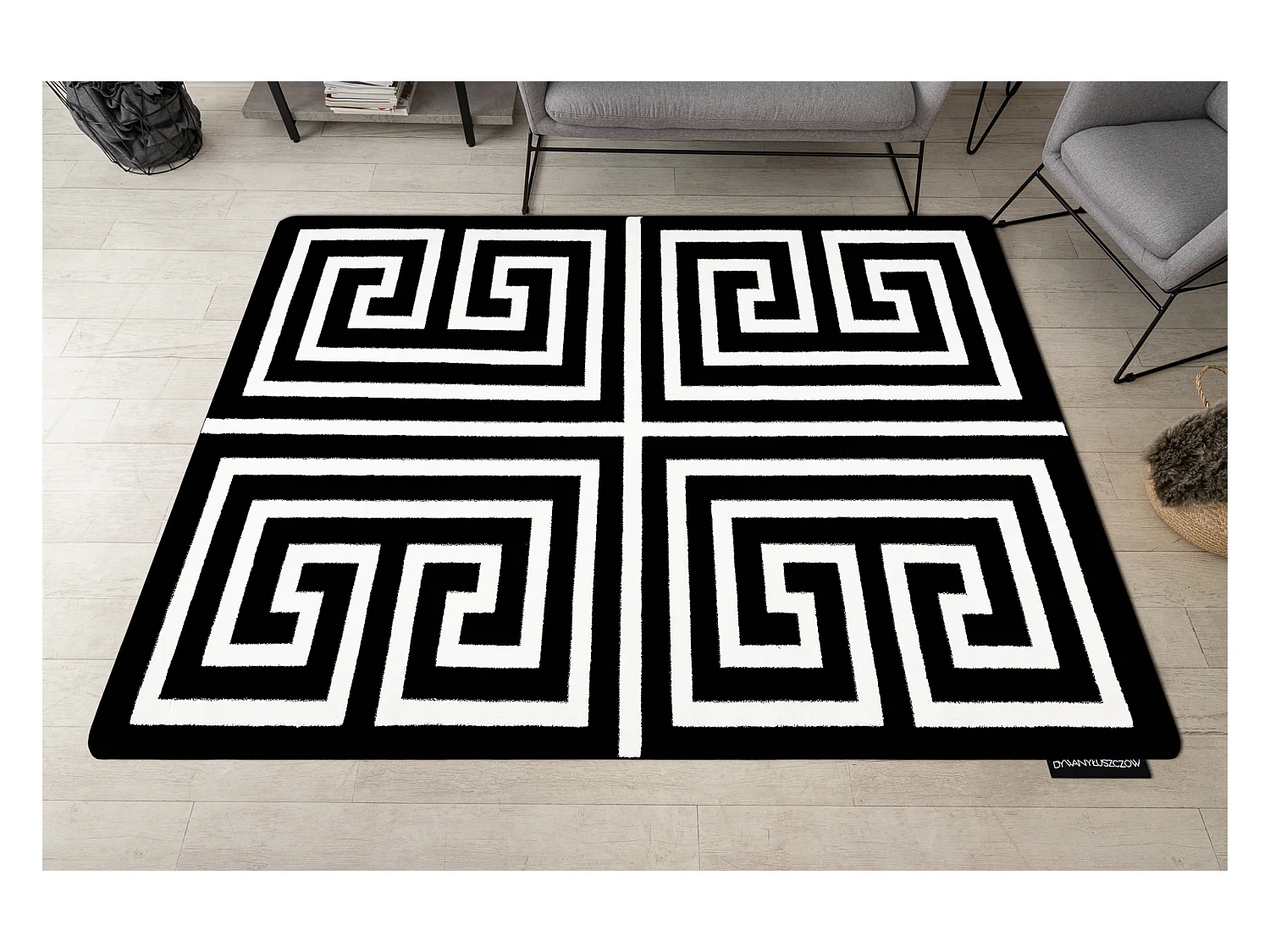 Alfombra HAMPTON Rich griego negro 160x220 cm