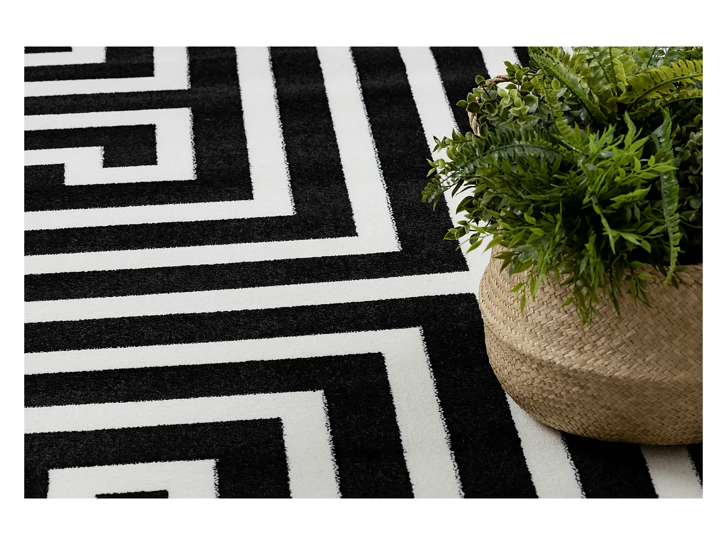 Alfombra HAMPTON Rich griego negro 160x220 cm