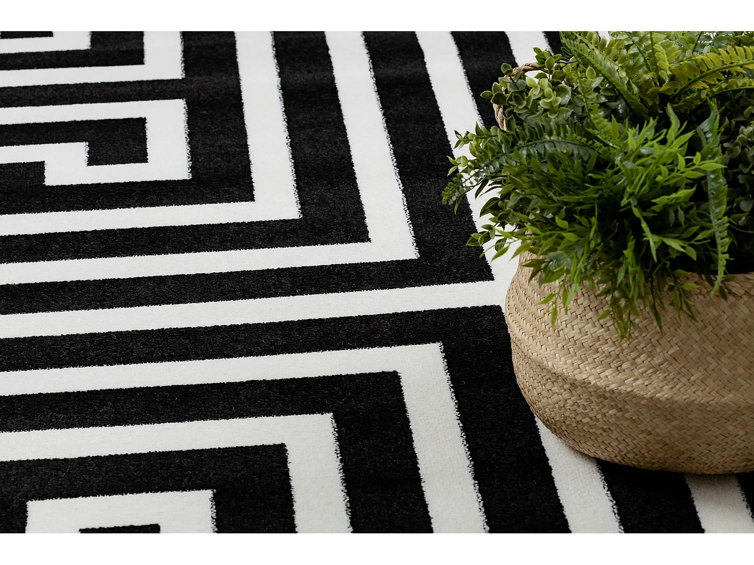 Tapis HAMPTON Rich grec noir 160x220 cm