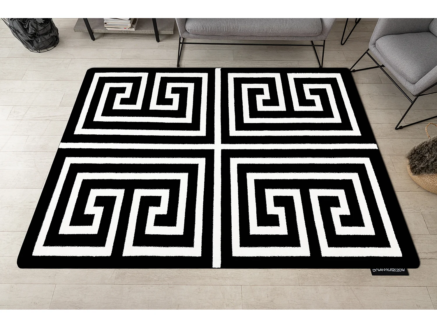 Dywan HAMPTON Rich grecki czarny 160x220 cm