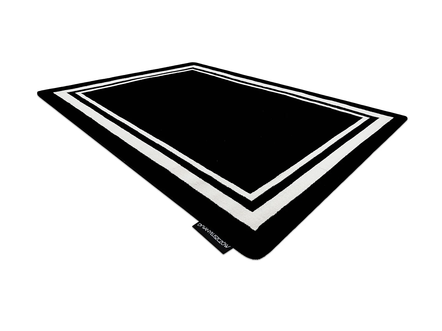 Teppich HAMPTON Border Rahmen schwarz 160x220 cm