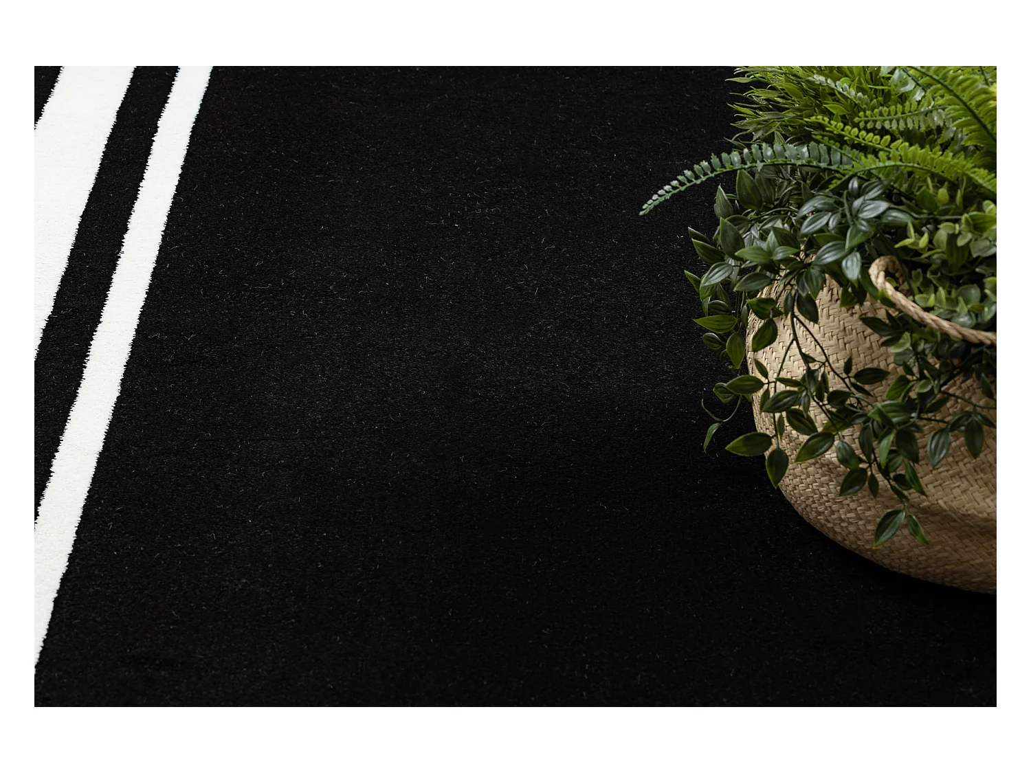 Teppich HAMPTON Border Rahmen schwarz 160x220 cm