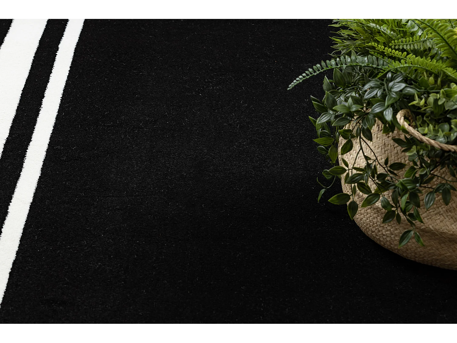 Tapijt HAMPTON Border kader zwart 160x220 cm