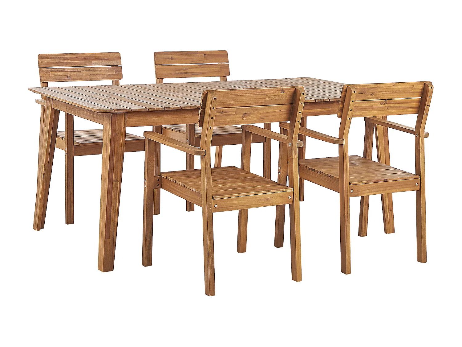 Tuinset 4-zitter FORNELLI Acaciahout Bruin