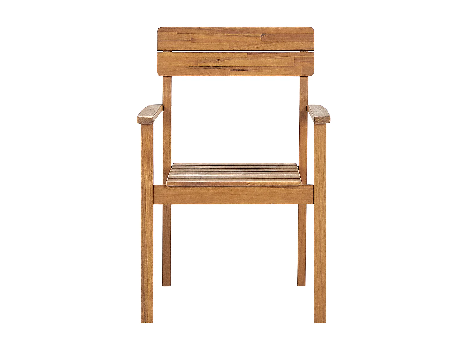 Gartenmöbel Set Akazienholz hellbraun Gartentisch mit 4 Stühlen modern Fornelli