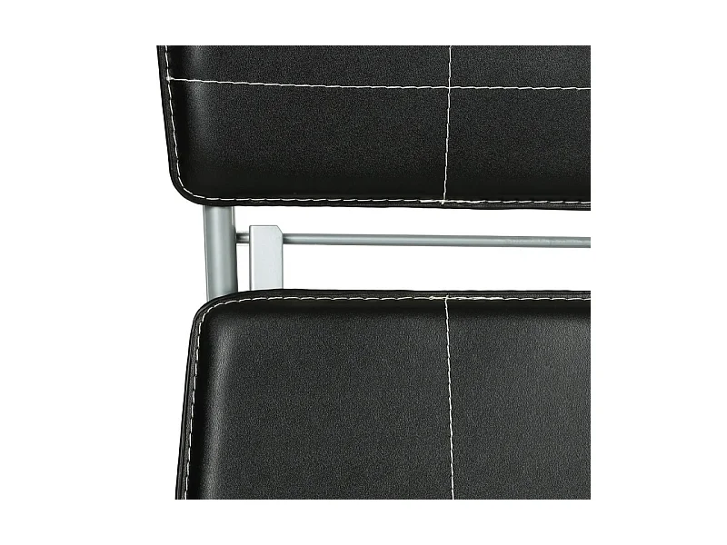 Lot de 4 Chaises Pliantes "Assise" 83cm Noir