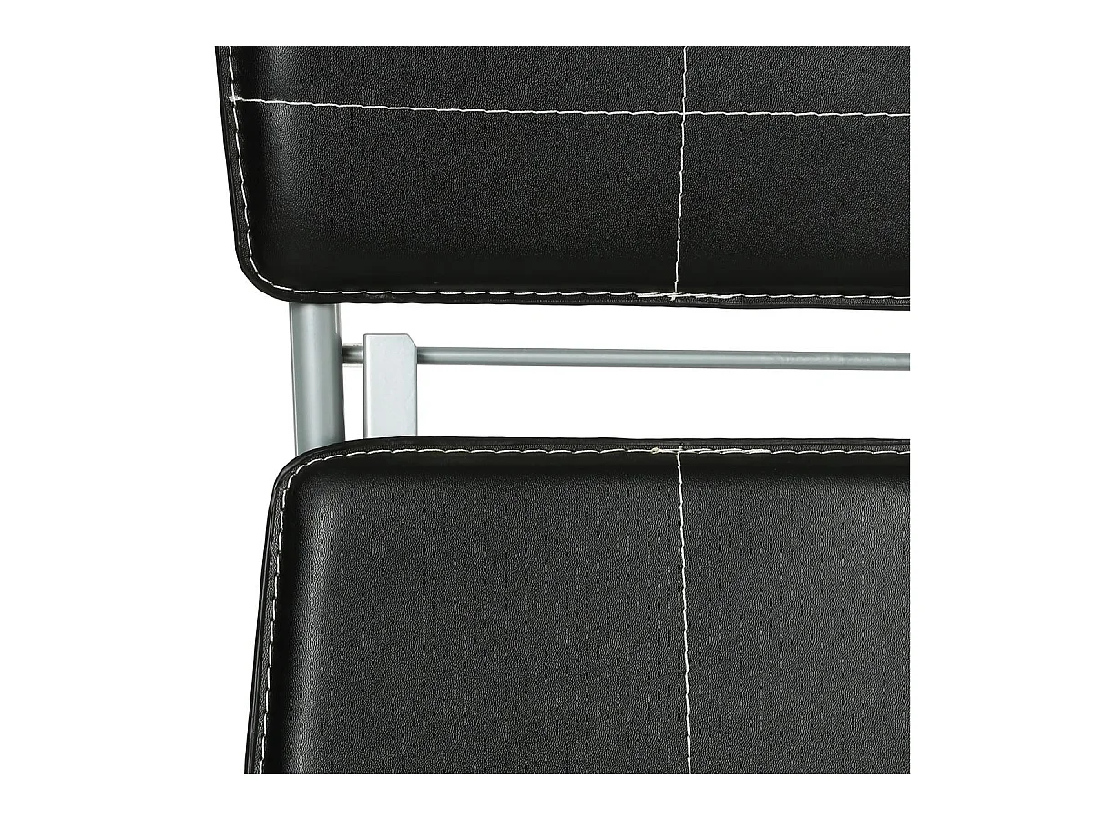 Lot de 4 Chaises Pliantes "Assise" 83cm Noir
