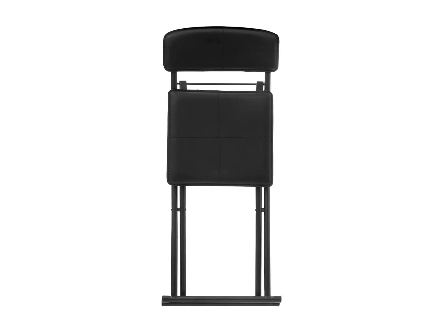 Chaise pliante en simili cuir - Noir