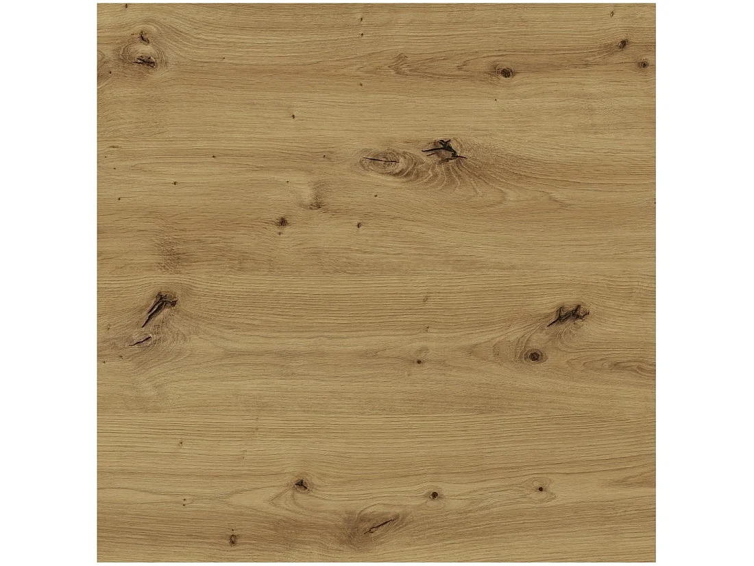 Lit adulte 160x200 coloris chêne clair et noir collection FOX. Sommier inclus