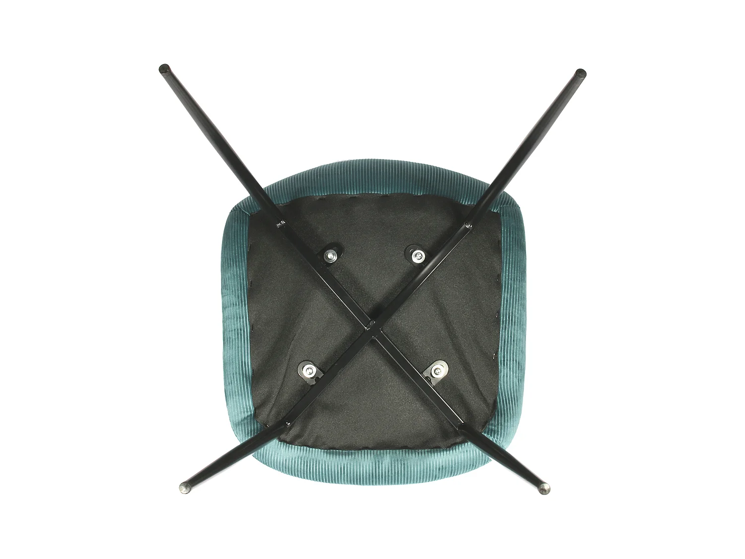 Lot de 2 Chaises Velours "Giulia" 85cm Bleu Canard