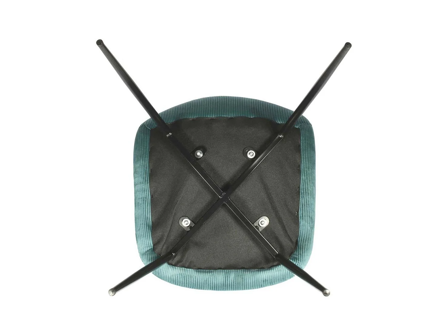 Lot de 2 Chaises Velours "Giulia" 85cm Bleu Canard