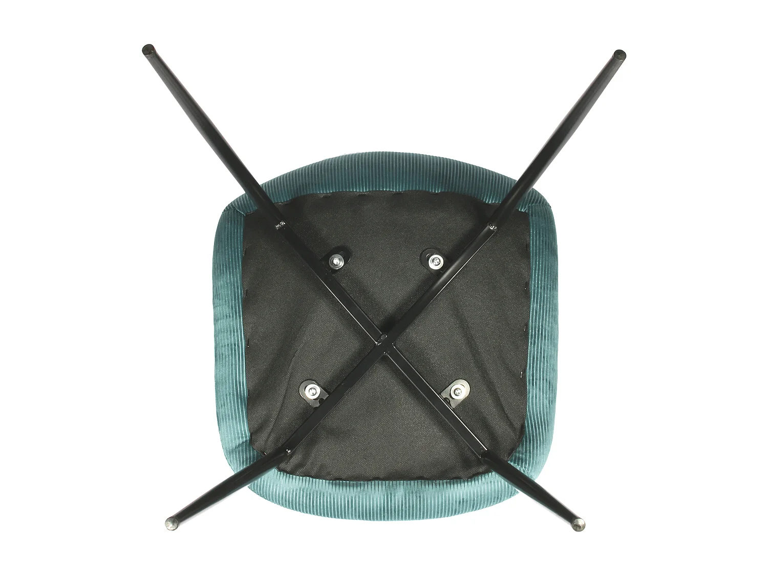 Lot de 2 Chaises Velours "Giulia" 85cm Bleu Canard