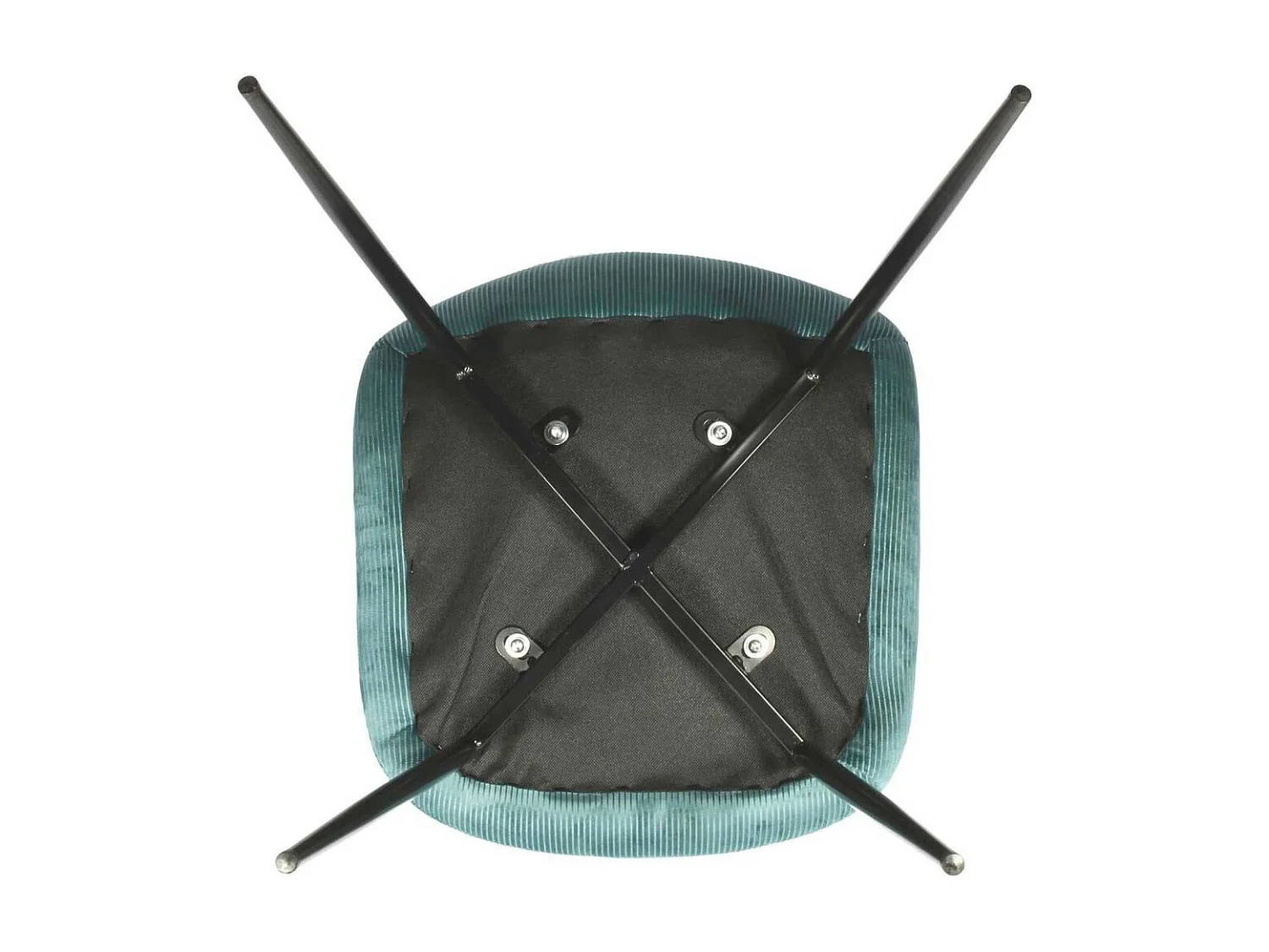 Lot de 2 Chaises Velours "Giulia" 85cm Bleu Canard