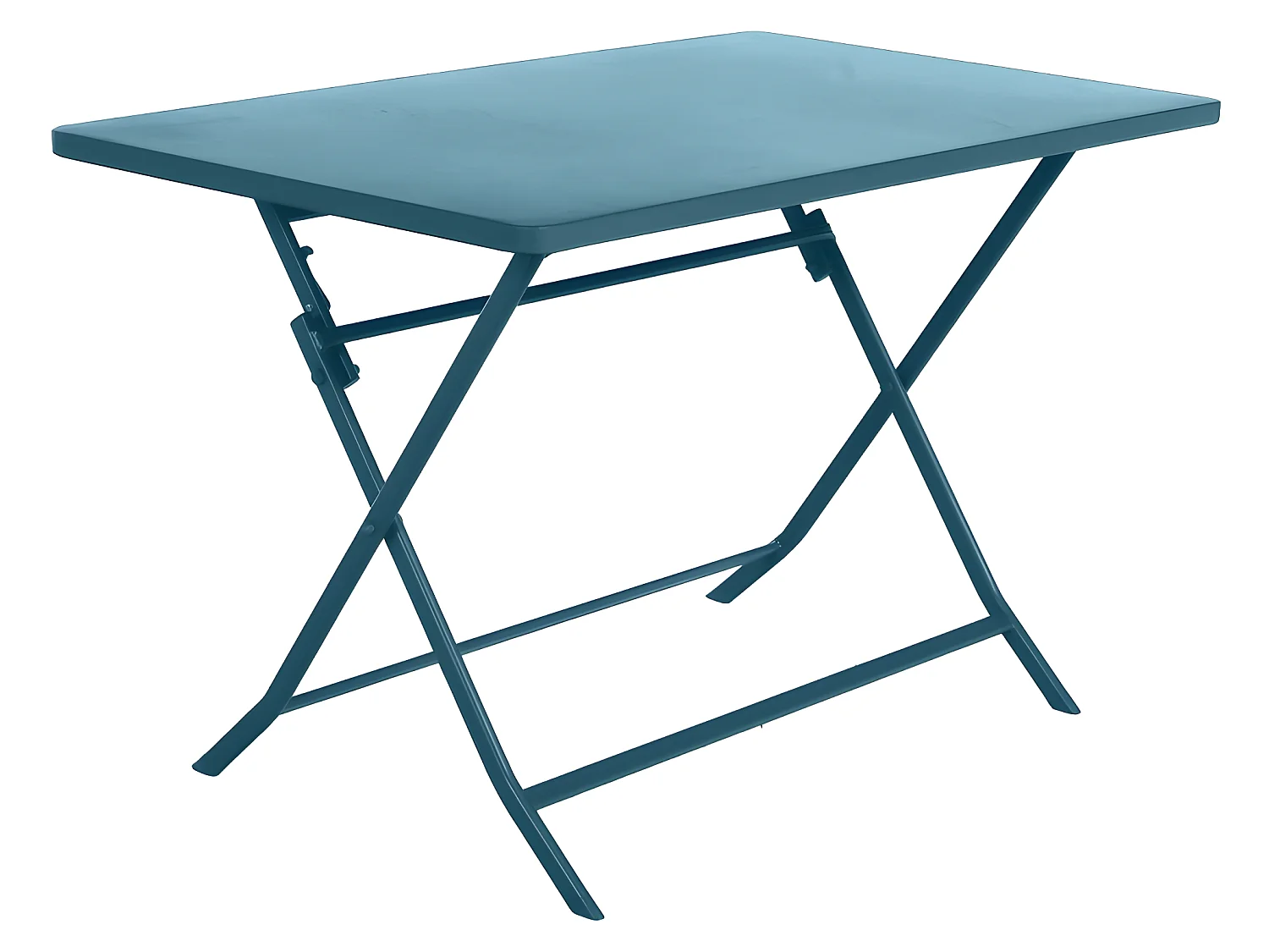 Table rectangulaire pliante Greensboro 4p bleu canard Hespéride