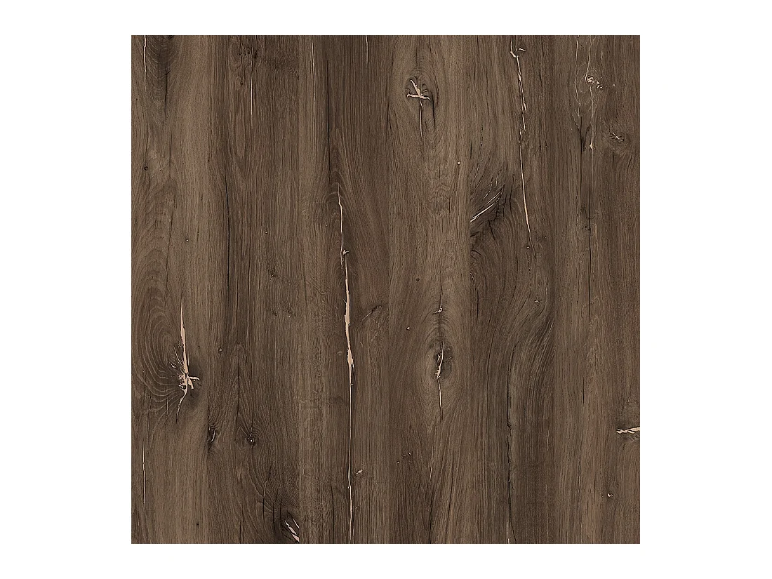 Cama con canapé 180x200 – Roble oscuro y negro – Colección FOX – Somier incluido