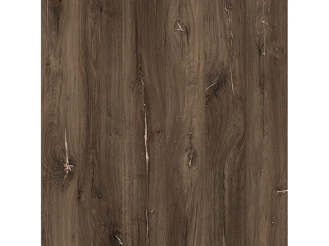 Lit coffre 180x200 – Chêne foncé et noir – Collection FOX – Sommier inclus