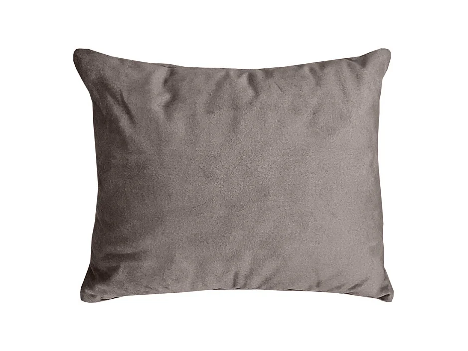 Set 6 coussins décoratifs pour lit velours taupe 3 tailles - BRANDON