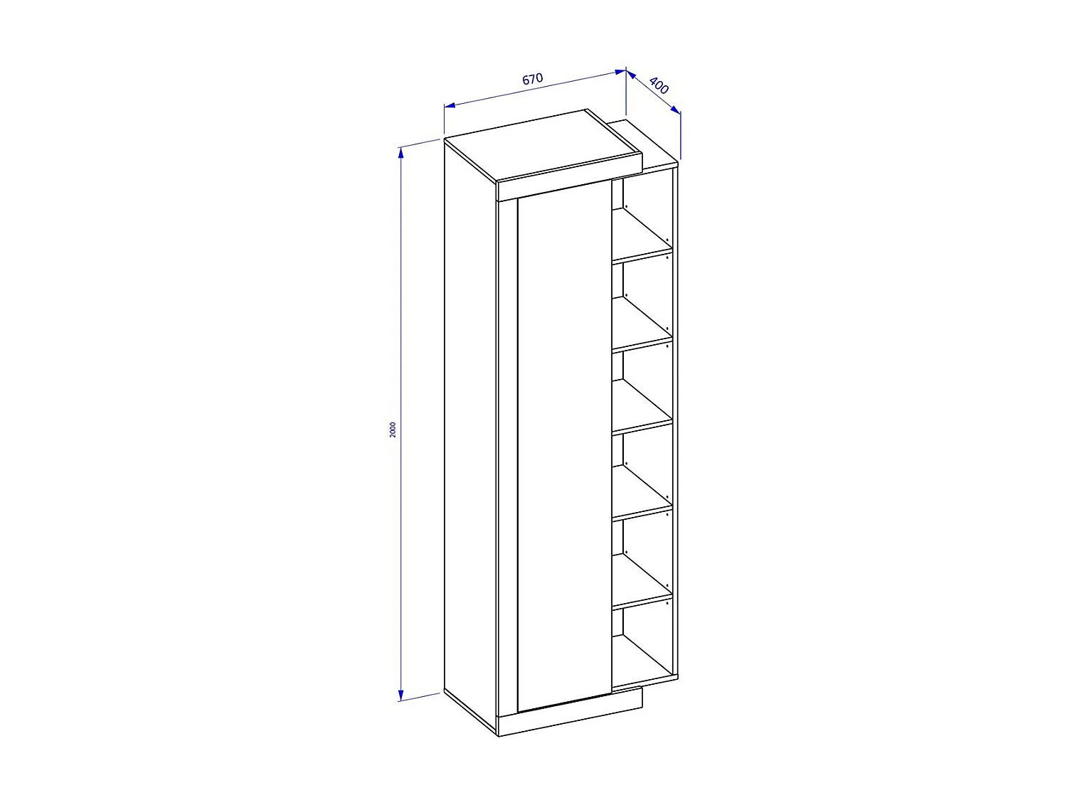Designvitrine in eiken- en hoogglans wit kleur uit de SINATRA collectie.