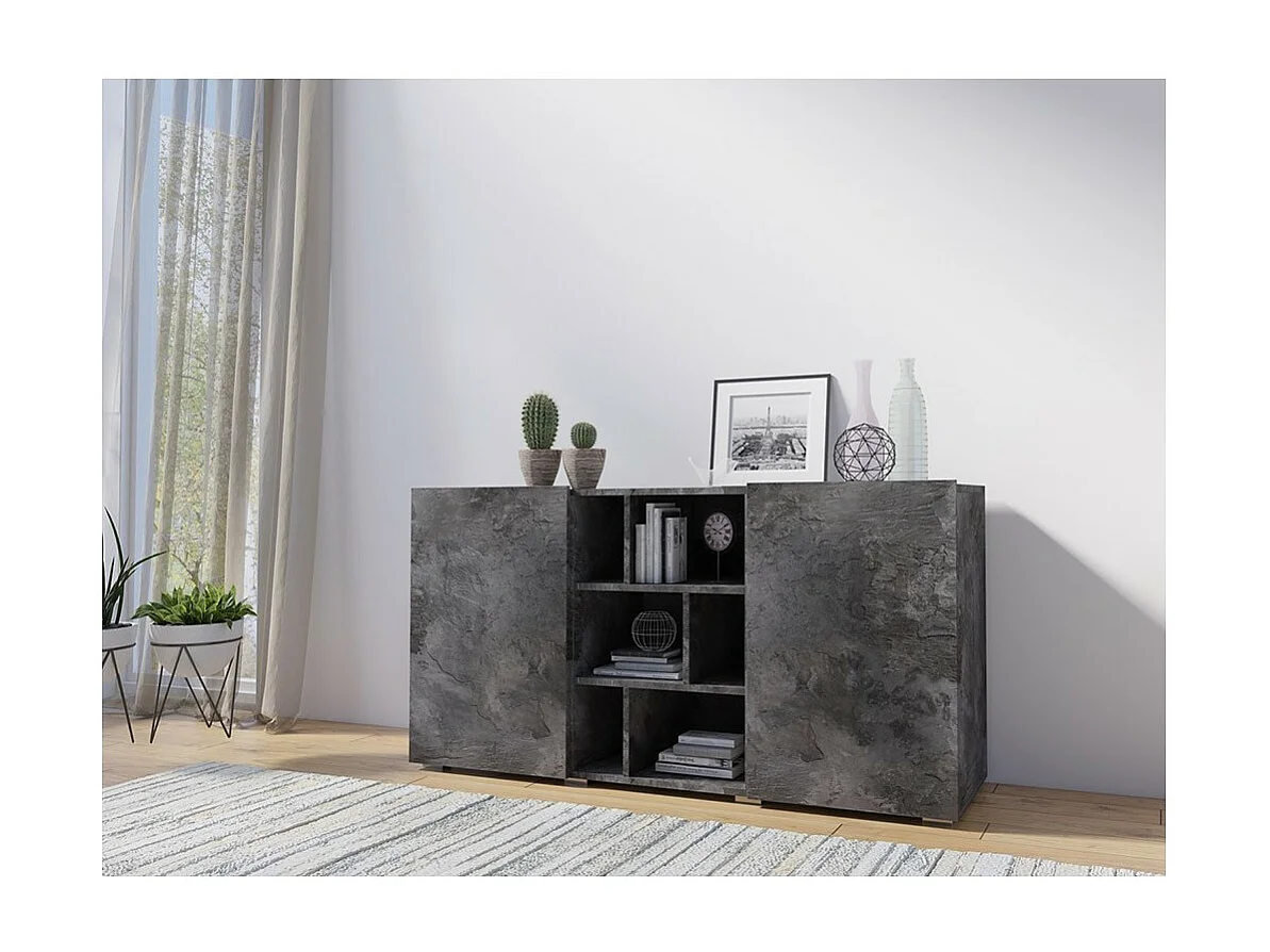 Buffet 130cm estilo design coleção NARVA. Cor ardósia.