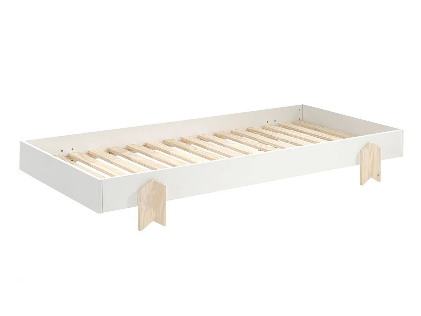 Lit Enfant en Bois "Modulo Arrow II" 90x200cm Blanc