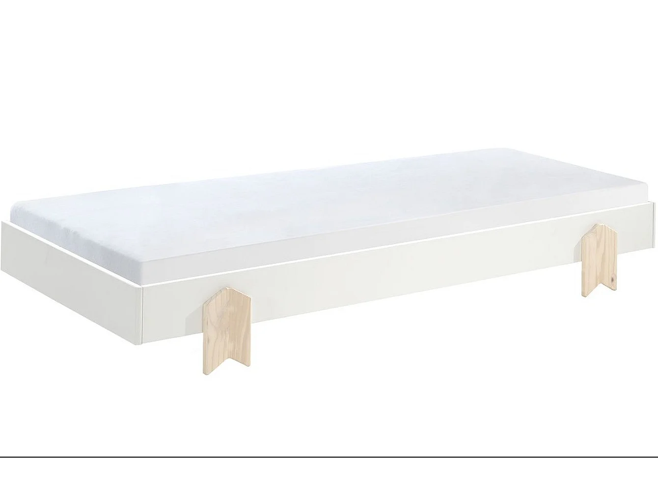 Lit Enfant en Bois "Modulo Arrow II" 90x200cm Blanc