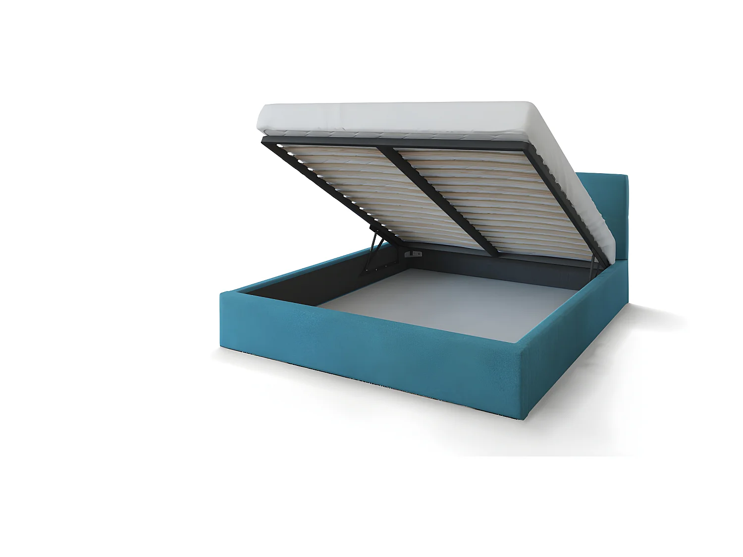 Lit Coffre Rino 140x190 cm - Sommier inclus Azur