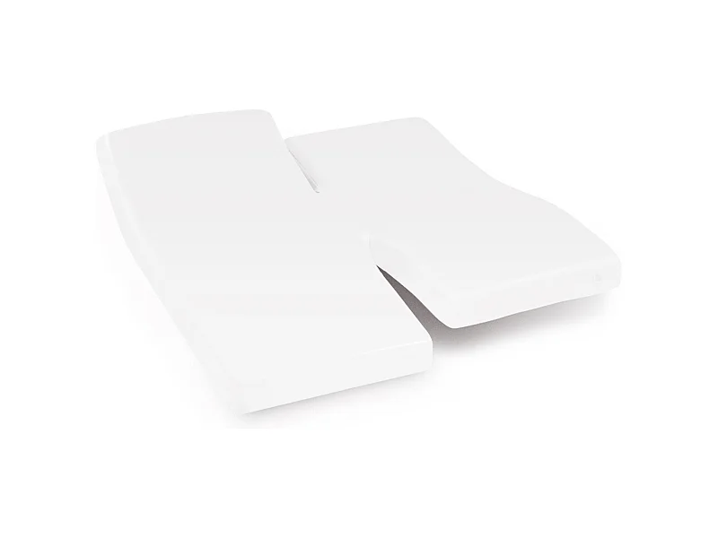 Protège matelas imperméable 2x80x200 cm lit articulé TPR bonnet 30cm ARNON molleton coton contrecollé polyuréthane