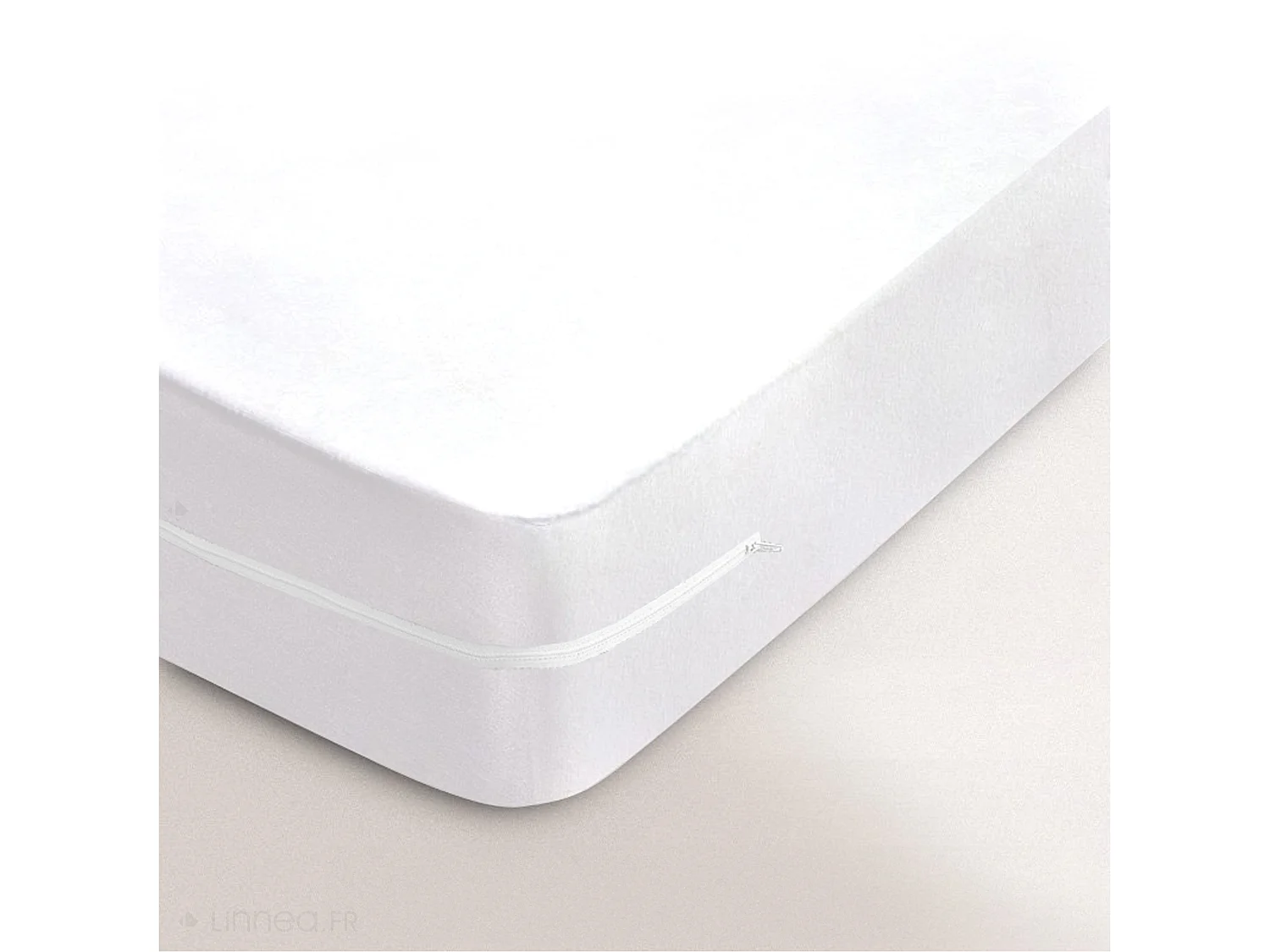 Housse de matelas ANTONIN 60x120 cm molleton 220 g/m² absorbant blanc