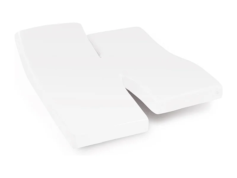 Protège matelas imperméable 2x70x200 cm lit articulé TPR bonnet 30cm ARNON molleton coton contrecollé polyuréthane