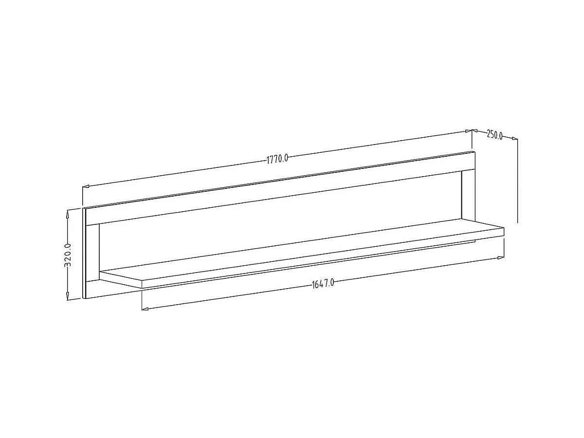 Estante de pared ASSIA – 180 cm – Verde – Estilo clásico chic