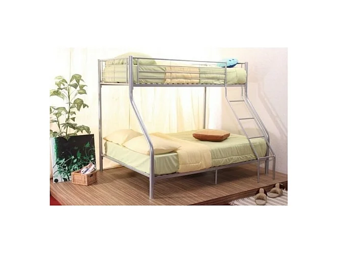 Metall-Etagenbett 3 Plätze, Kollektion NICOLAS. Ideal für kleine Räume.