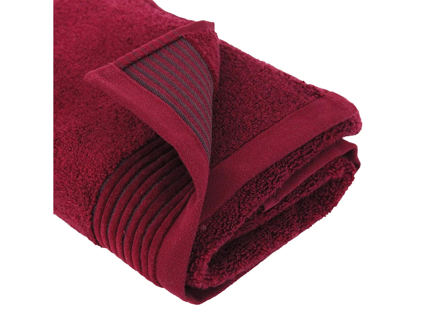 Serviette de toilette 50x100 cm JULIET Rouge bordeaux 520 g/m2